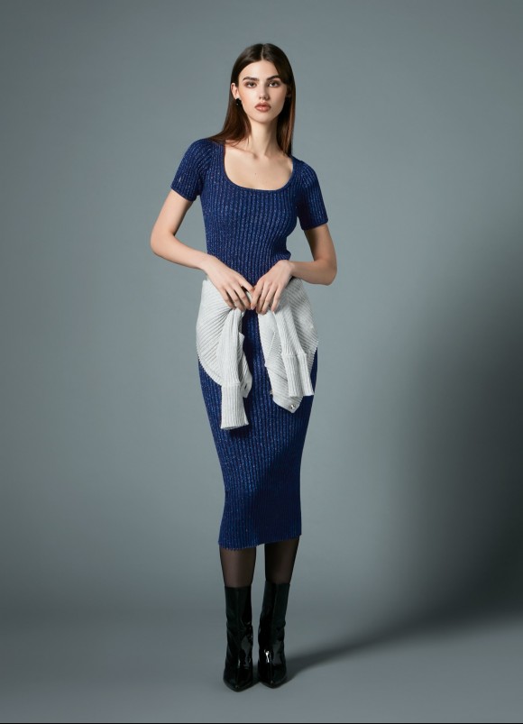 Long Sleeve Midi Dress (Her/Muliebris)(Grail Night Flower) RJSTH@Fabric#4` RJSTHS2025 RJS main image 0